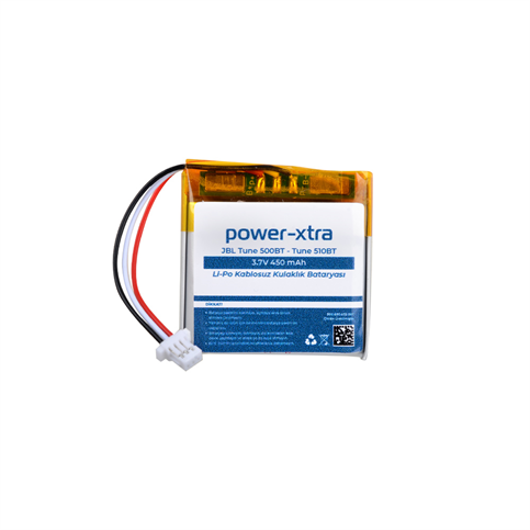 Power-Xtra - JBL Tune 500BT-Tune 510BT  3.7V 450Mah Li-Po Kablosuz Kulaklık Bataryası