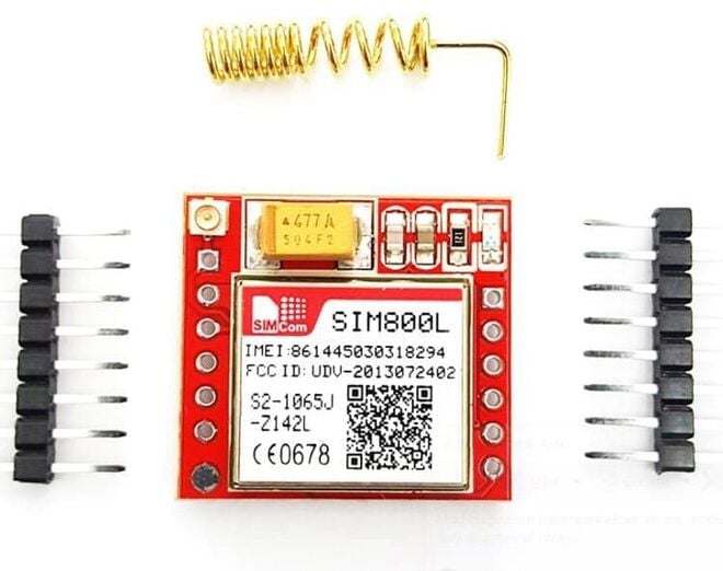 Arduino   SIM800L Antenli Seri Haberleşmeli GSM GPRS Modülü (B Kalite)