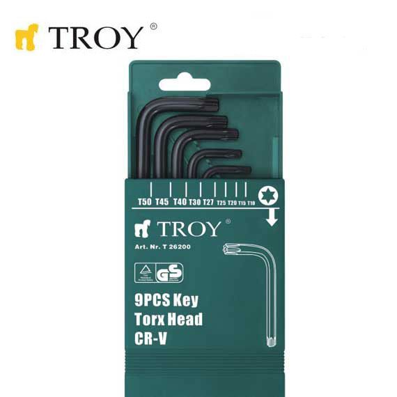 TROY 26220 Allen Anahtar Seti (Düz, 9 Parça)