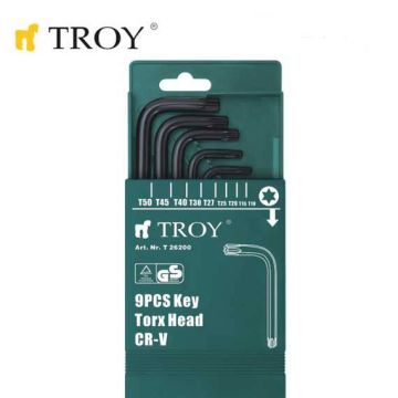 TROY 26220 Allen Anahtar Seti (Düz, 9 Parça)