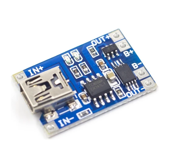 Arduino  TP4056 Akım Korumalı 1A Lipo Batarya Şarj Modülü(Mini USB)