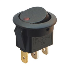 Yuvarlak Nokta Işıklı Anahtar ON-OFF 3P 12VOLT   IC-132A