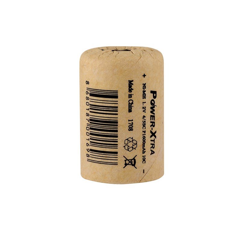 Power-Xtra 1.2V Ni-Mh 4/5SC 1600 Mah Power Type Kağıt Şarjlı Pil
