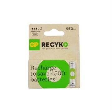 GP Recyko 950 mAh AAA Size İnce Kalem Pil 2'li