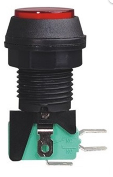 Atari Butonu 24mm 12V LEDli Kafa 32mm IC-180J-1