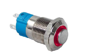 12MM KALICILI LEDLİ METAL BUTON - 1NO - IP67