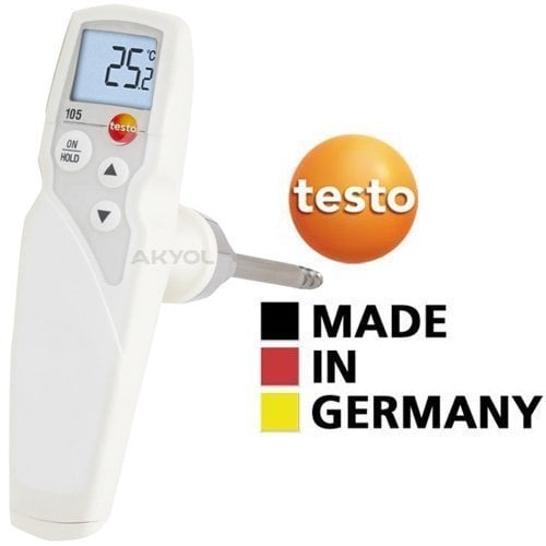 Testo 105 Burgulu Batırmalı Termometre (Donmuş Ürünler İçin)