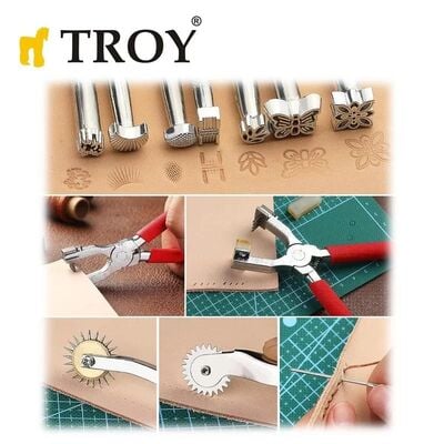 TROY 90018 Deri İşleme Alet Seti, 273 Parça