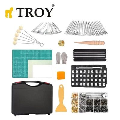 TROY 90018 Deri İşleme Alet Seti, 273 Parça