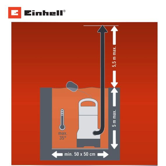 EINHELL 4170442 Dalgıç Pompa - Temiz Su GH-SP 2768