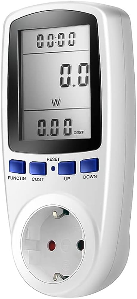 Dijital LCD'li Priz Güç Analizörü (EU Fişi 230V 16A 3680W) (Pilli)