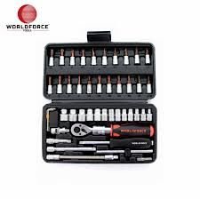 WORLDFORCE  Lokma Takımı 46 Parça S-Ultra 1/4’’ Uzatmalı Cırcır