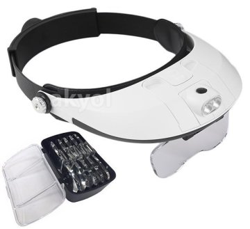 Led Işıklı Gözlük Büyüteç