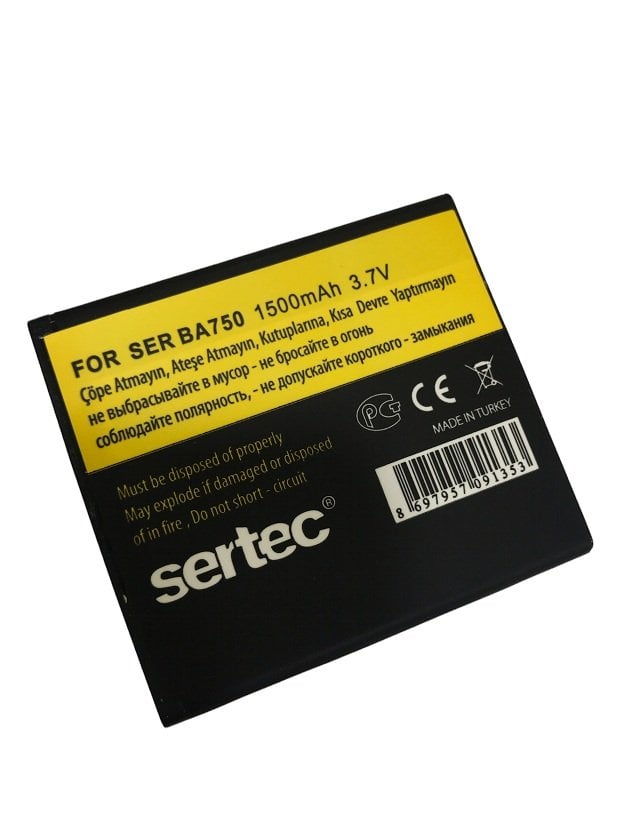 SERTEC - SONY / ERİCSON  SR-BA750 Uyumlu Batarya