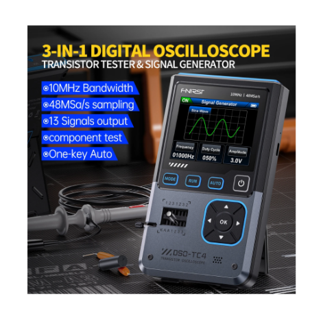FNIRSI DSO-TC4 Dijital Osiloskop ve Transistör Test Cihazı