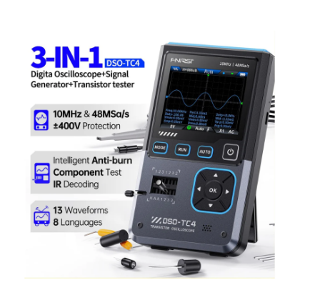 FNIRSI DSO-TC4 Dijital Osiloskop ve Transistör Test Cihazı