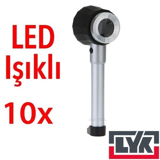 LYK 10X3L Led Aydınlatmalı Pipo Büyüteç