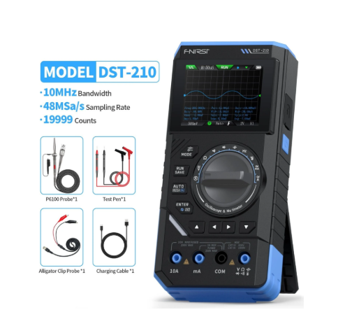 FNIRSI DST-210 3'ü 1 Arada 10MHz El Tipi Osiloskop Multimetre