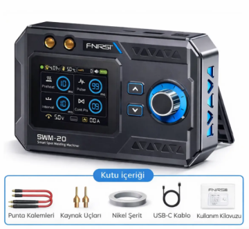 FNIRSI SWM-20 1200A Punta Kaynak Makinesi Dual Pulse Taşınabilir Spot Welder
