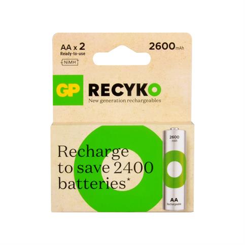GP Recyko AA Size 2600 mAh Kalem  Pil 2'li