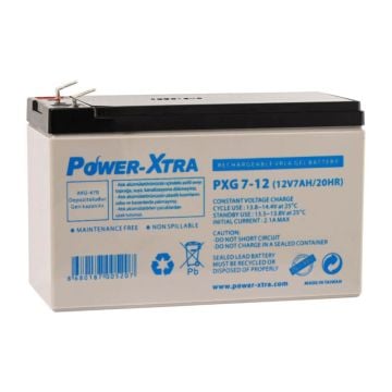 Power-Xtra 12V 7 Ah Bakımsız Jel Akü