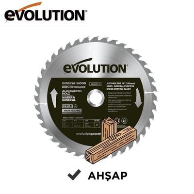 Evolution GW185TCT-24 Ahşap Daire Testere Bıçağı, 185mm