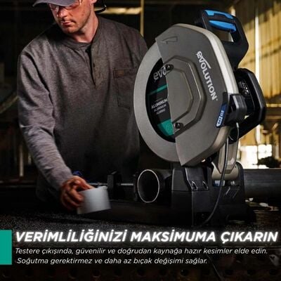 EvolutionA355TCT-100CSMAX EVOMAXProfesyonelAğırHizmetAlüminyumTestereBıçağı,355mm