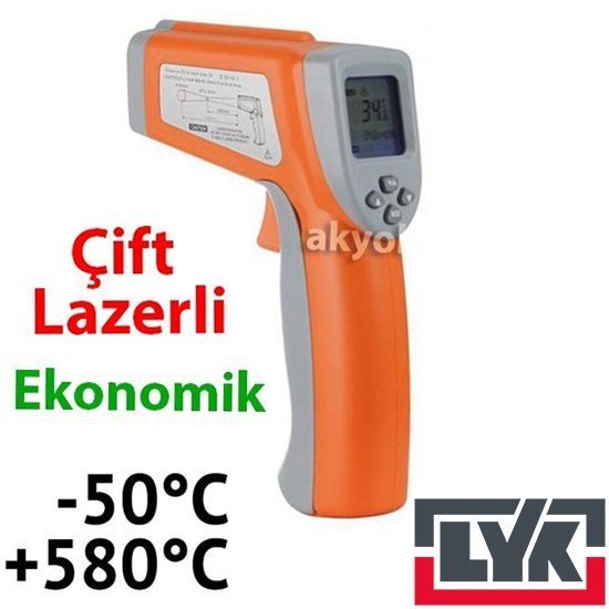 LYK DT8580 Çift Lazerli İnfrared Termometre 580°C