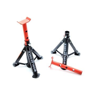 Worldforce 2 Ton Katlanır Kriko Standı Araç Sehpası 2'li Set Araç Altı Sehpa Seti