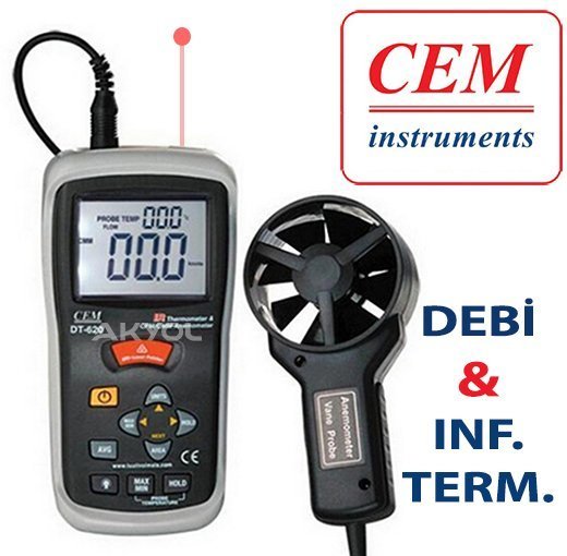 Cem DT-620 Anemometre & Infrared Termometre