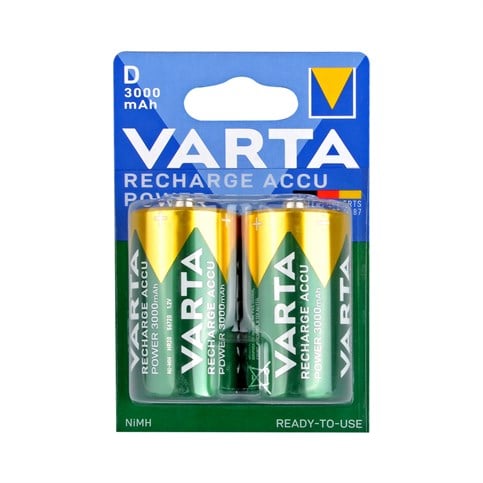 Varta Power Accu Ready 2 Use 3000 mAh Şarj Edilebilir D Büyük Boy Pil 2'li