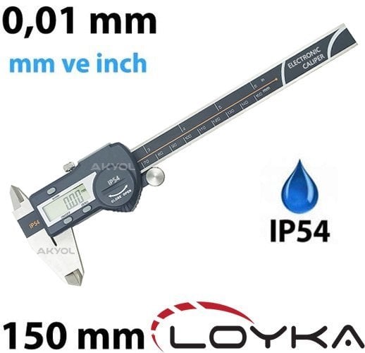Loyka 5110-150 Dijital Kumpas 0-150mm (IP54 Korumalı)