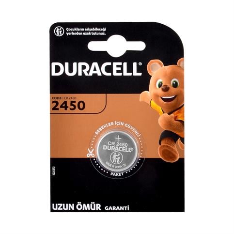 Duracell CR2450 3V Lithium Hafıza Pil Tekli Blister