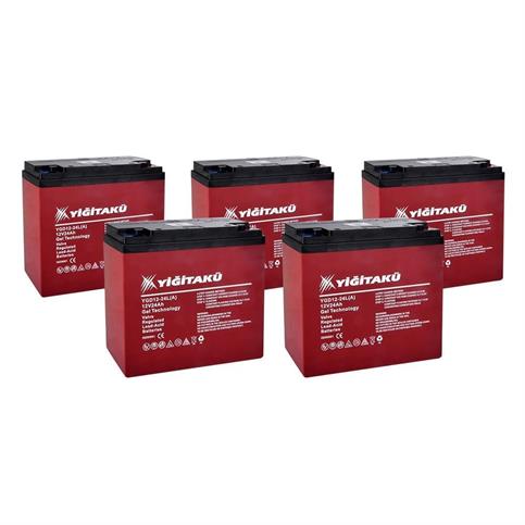 Yiğit 12V 24Ah Elektrikli Bisiklet Aküsü 5Li Set