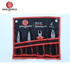 WORLDFORCE Pense Seti 4 Parça 7” (Kombine, Kargaburun, Yan Keski, Kavisli Kargaburun)