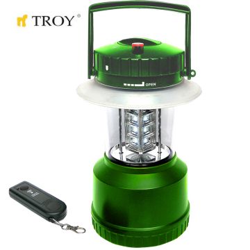 TROY 28049 Uzaktan Kumandalı Şarjlı Kamp Lambası, 20 LEDli