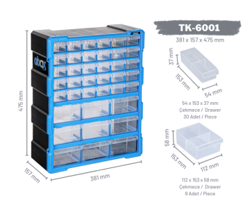 Plastik Monoblok  39 Çekmeceli set  TK-6001