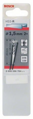 Metal matkap ucu HSS-R, DIN 338 1.5mm
