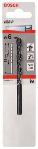 Metal matkap ucu HSS-R, DIN 338 6.0mm