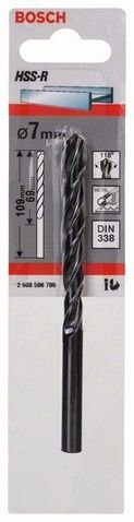 Metal matkap ucu HSS-R, DIN 338 7.0mm