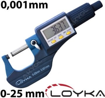 Loyka 5202-25 Dijital Hassas Mikrometre (0-25mm)