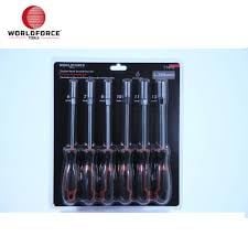WORLDFORCE Lokmali Tornavida Seti 6 Parça CRV (6,7,8,10,11,13mm)