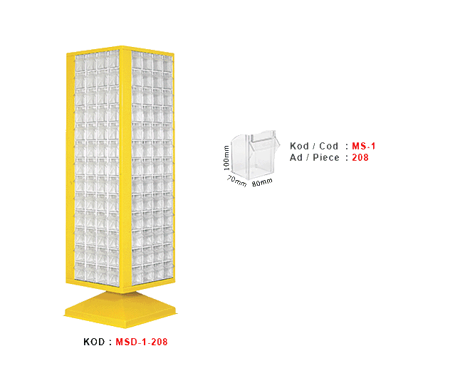 MSD-1-208 Çekmeceli Dönen Dolap