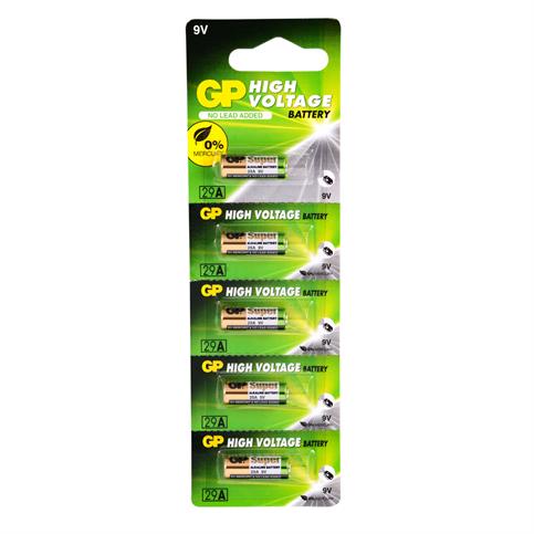 GP 29A-C5 9V Alkaline Pil 5Li Kartela