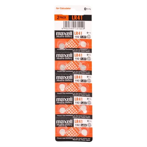 Maxell LR41, 192 1.5V Alkalin Pil 10'Lu