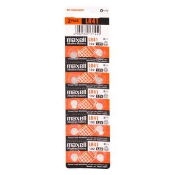 Maxell LR41, 192 1.5V Alkalin Pil 10'Lu