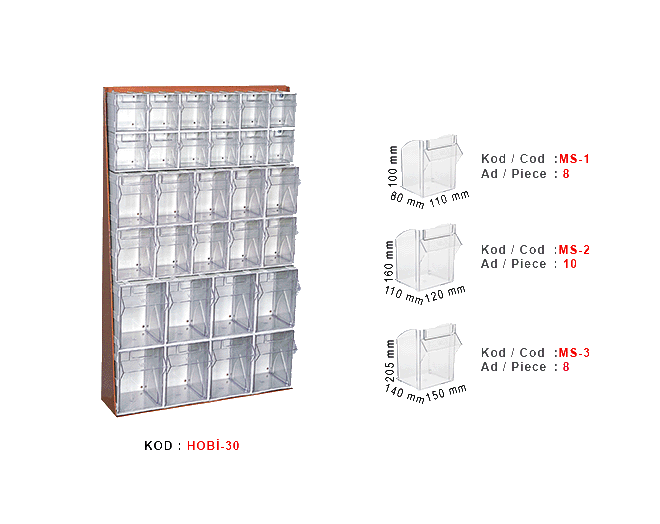 Hobi-30 Çekmeceli Hobi Set