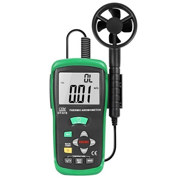 CEM DT618 Rüzgar Hızı ve Sıcaklık Ölçer Anemometre