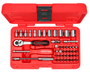 İZELTAŞ  14000 00 5133   1/4” Altı Köşe Lokma Anahtar ve Bits Set (45 parça, mm)