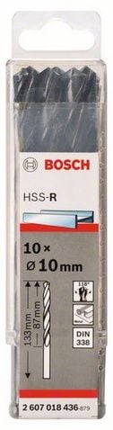 Metal matkap ucu HSS-R, DIN 338 10.0mm (10 adet)